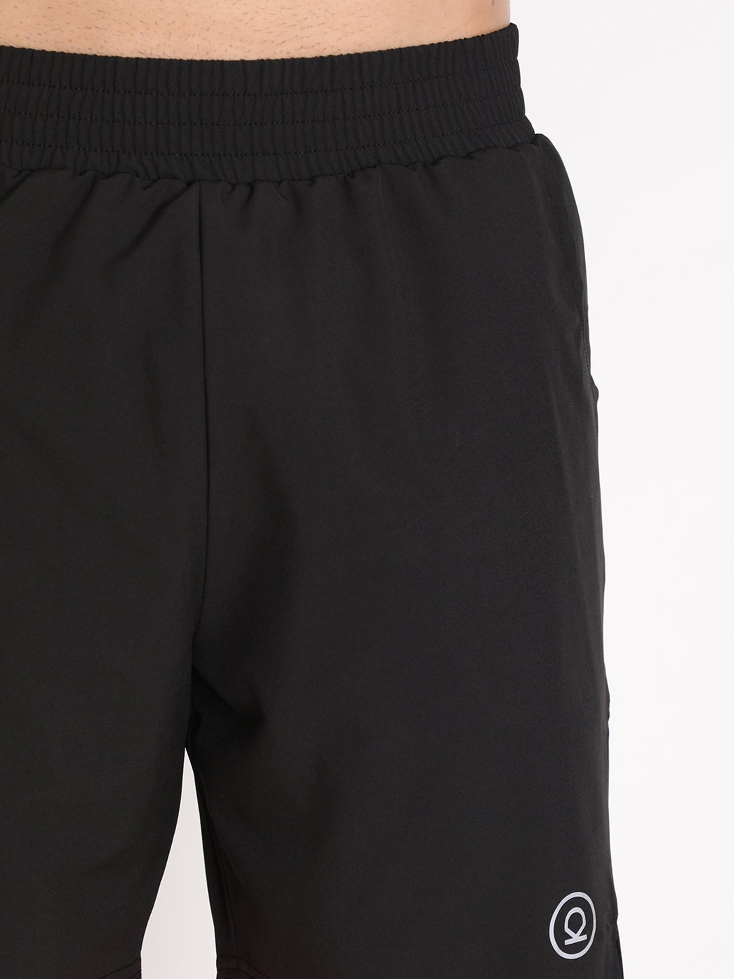 Chkokko Black & Orange Regular Fit Shorts