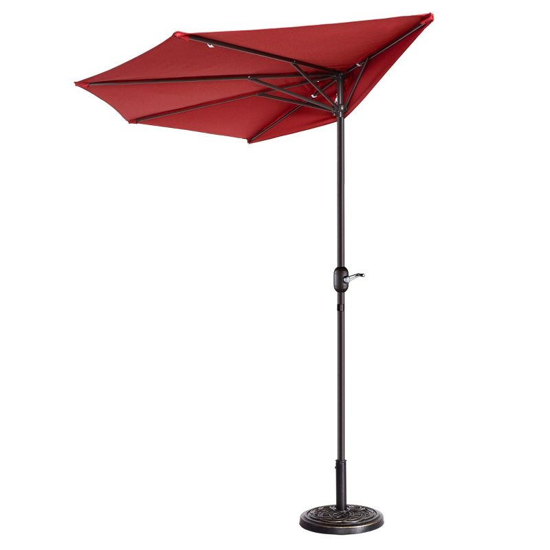 9' x 5' Rectangular Double Top Patio Outdoor Market Umbrella Emerald Green - Crestlive Products