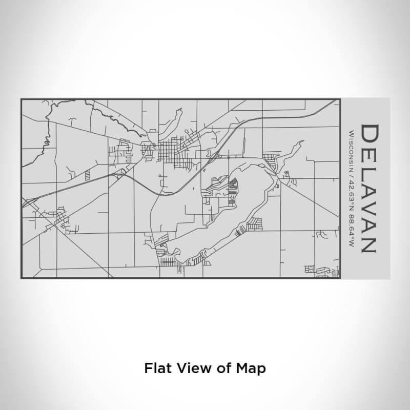 Fort Madison - Iowa Map Bottle with Bamboo Top in Matte Black