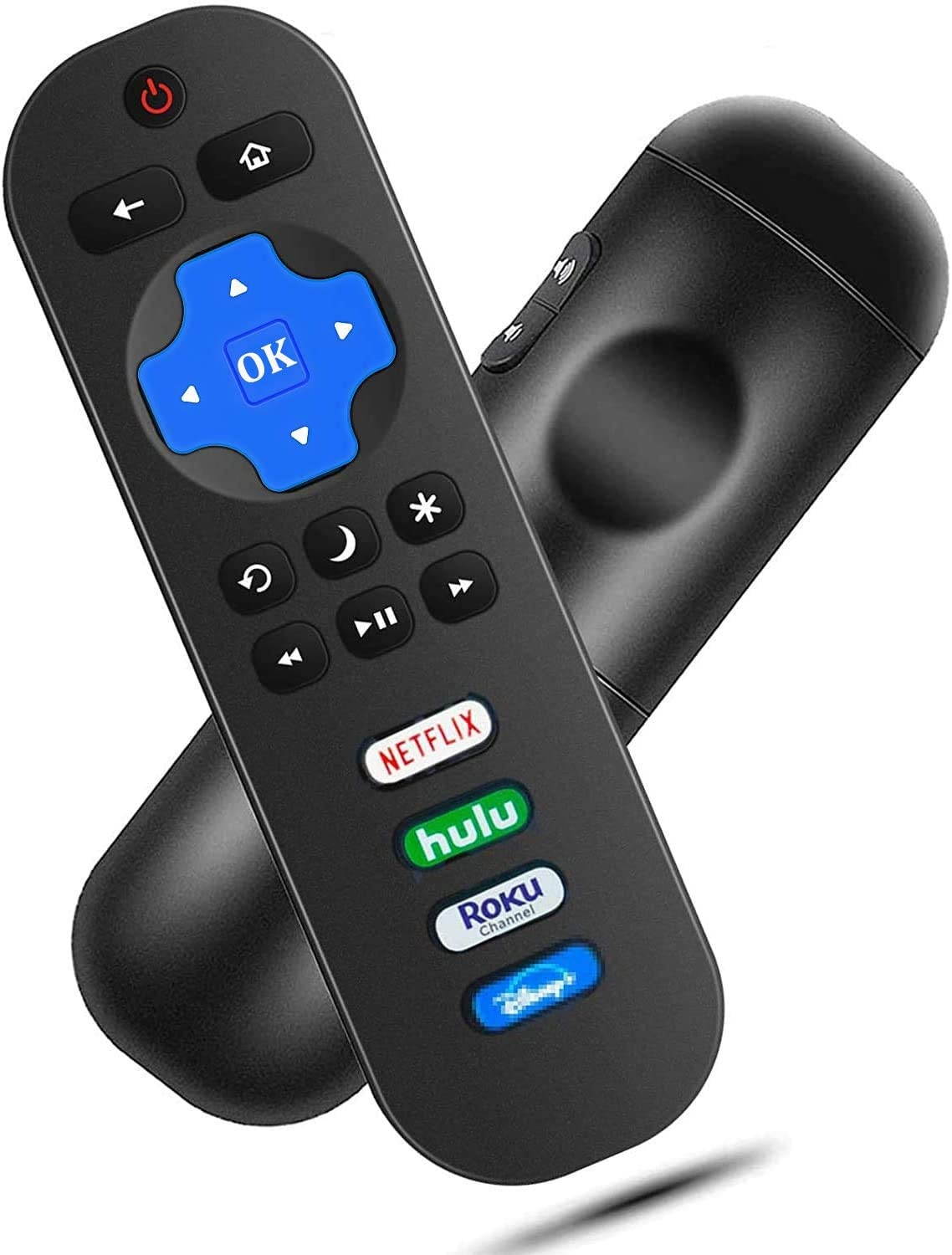 Motiexic Replacement RC280 RC282 Remote Compatible with TCL Roku Smart LED TV with Buttons Netflix, HULU, ROKU-Channel, Disney+ (No Steup Required)