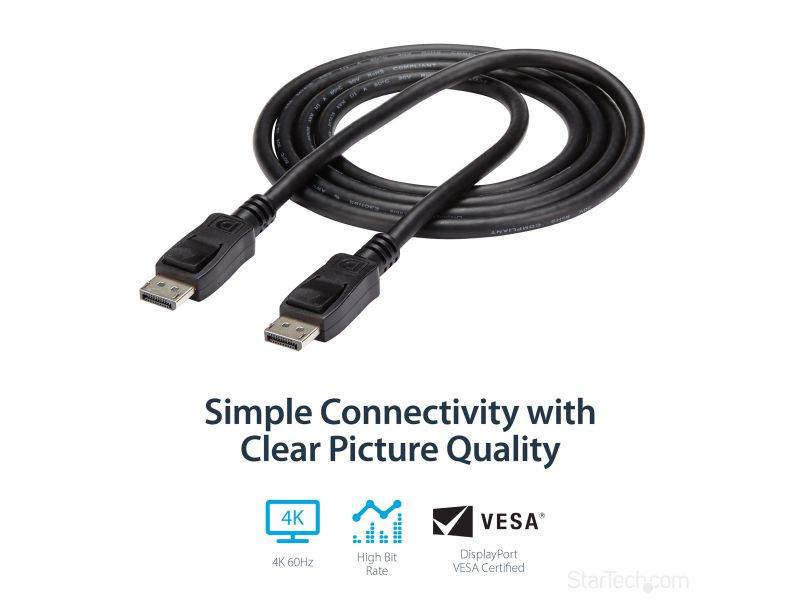 DisplayPort Cable with Latches MM DP to DP 1080p 50ft P580050