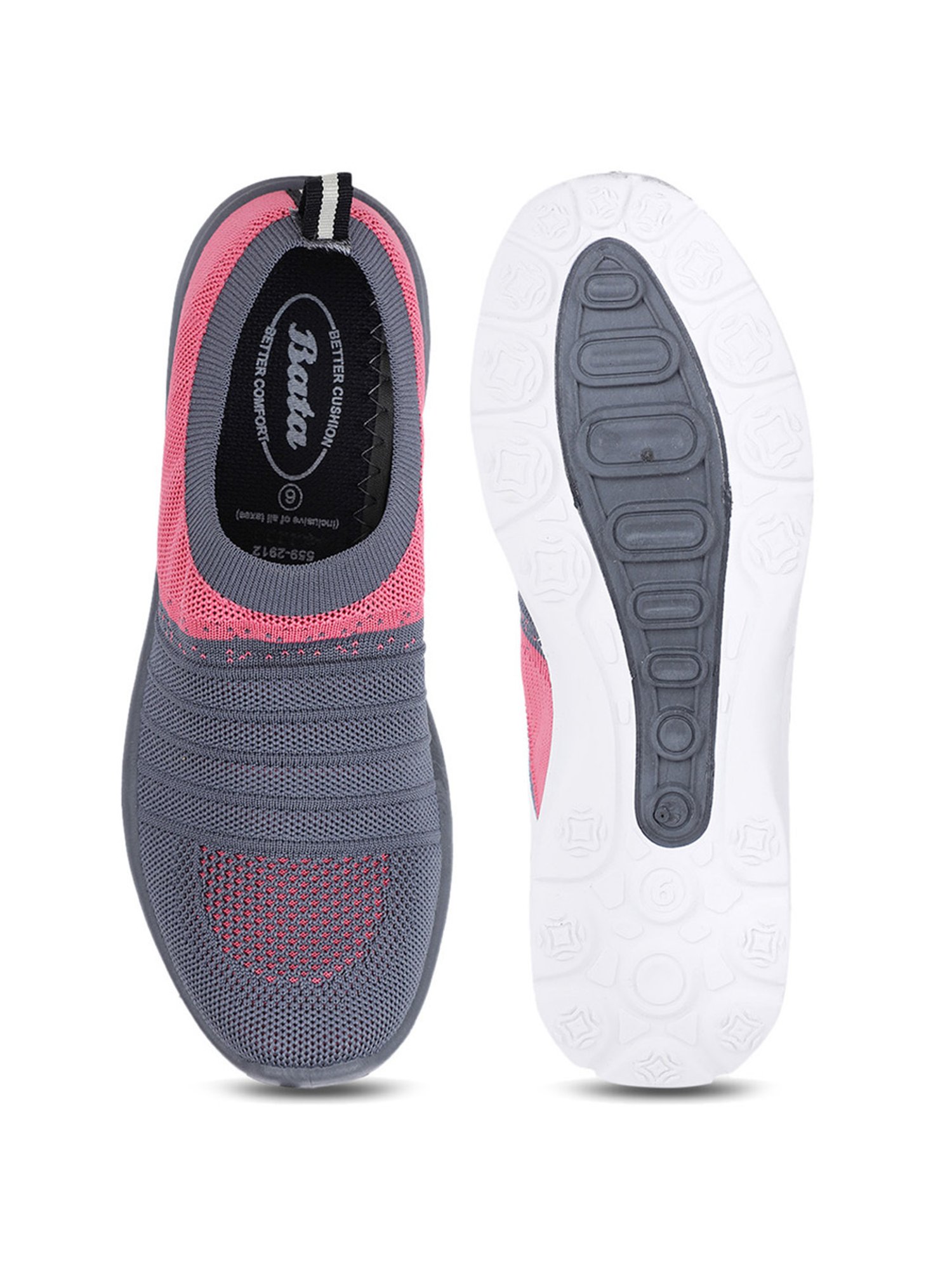 Bata Women's Grey Walking Shoes