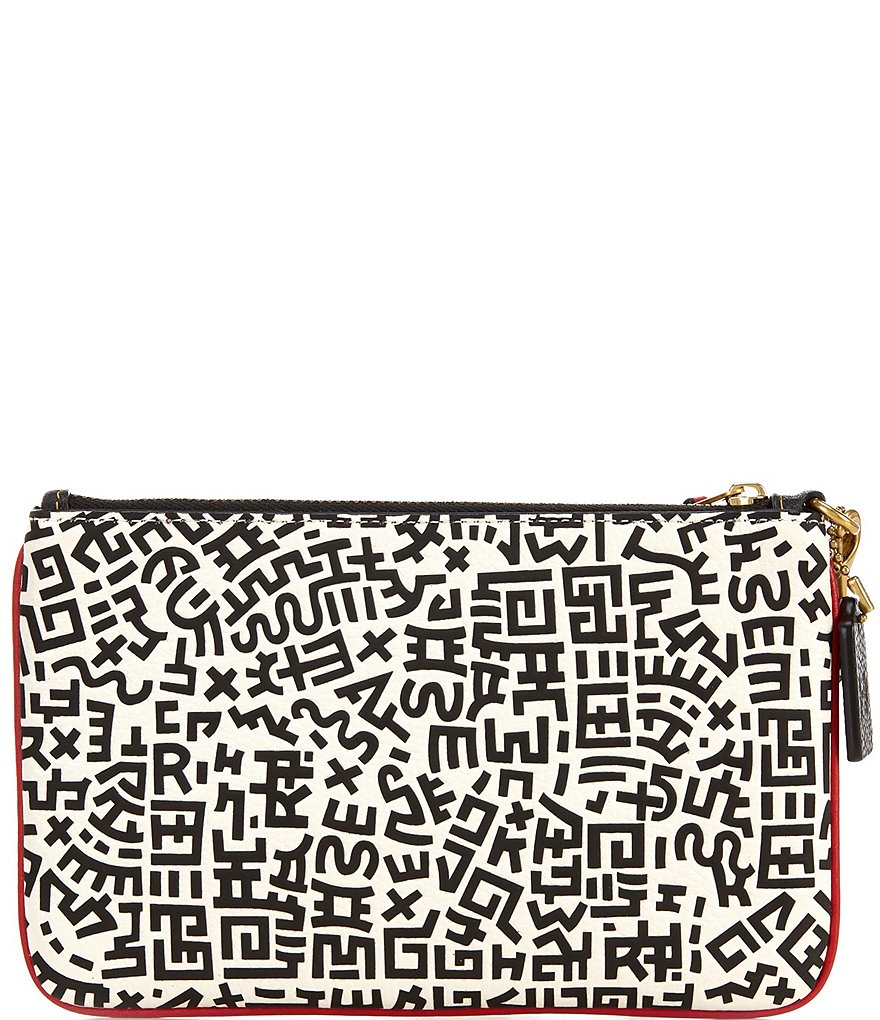 COACH Disney Mickey Mouse x Keith Haring Maze Small Wristlet