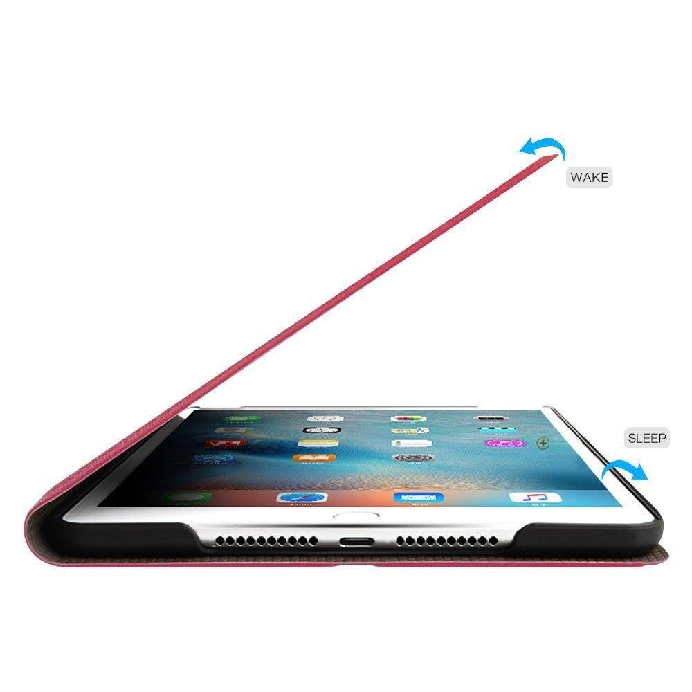 DuraSafe Case for iPad 9.7 2018 / 2017 & Air 2 / Air 1 Case 9.7 Inch (A1893 A1954 A1822 A1823 A1566 A1567 A1474 A1475 A1476 ) Shock Proof Ultra Slim Fit Smart Auto Sleep/Wake : Deer - Rose Red