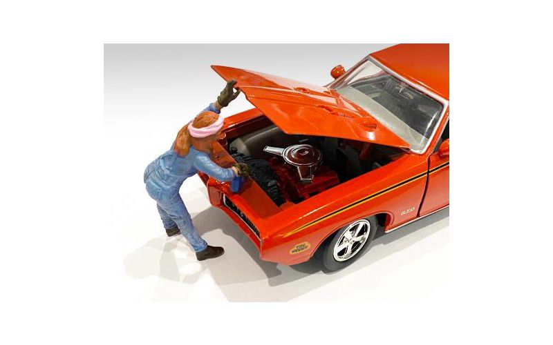 Retro Female Mechanic II Figurine for 1/24 Scale Models by American Diorama
