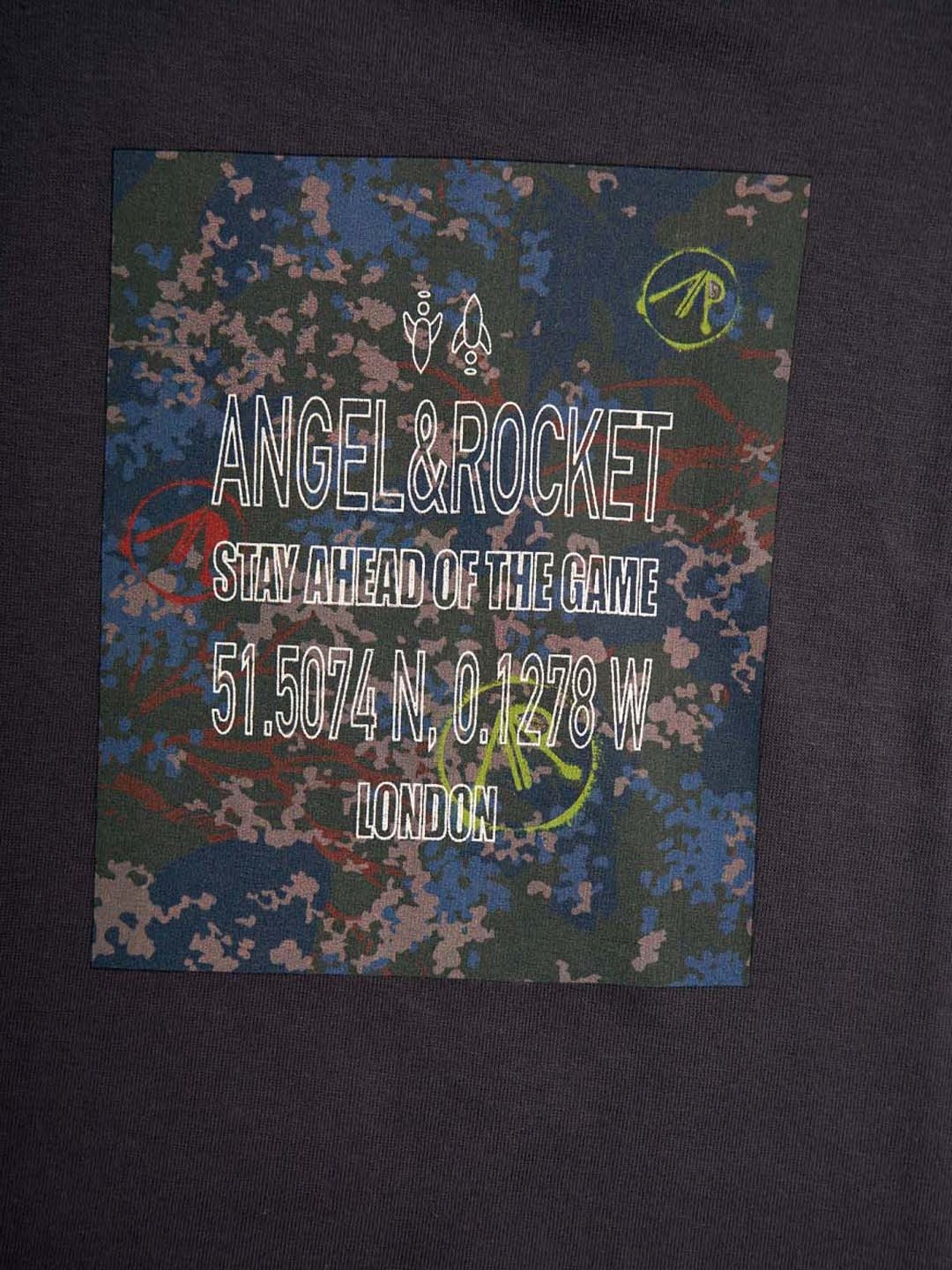 Angel & Rocket Kids Grey Cotton Printed T-Shirt