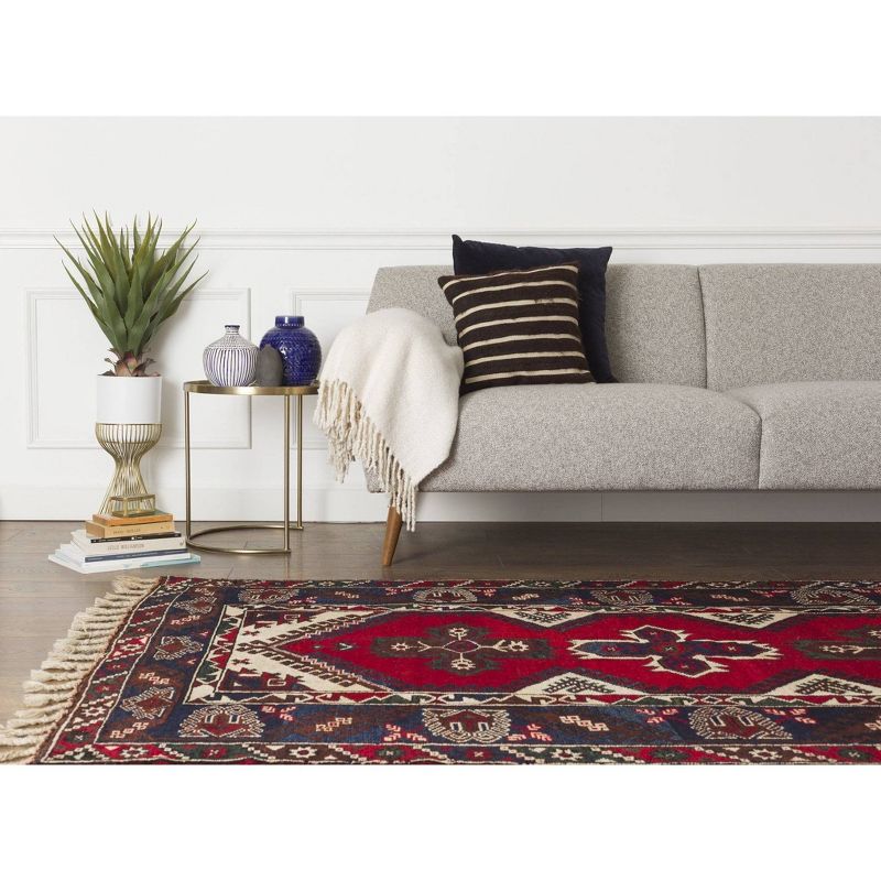 4'7"x7'9" Vintage One-of-a-Kind Reinulf Rug Red - Revival Rugs