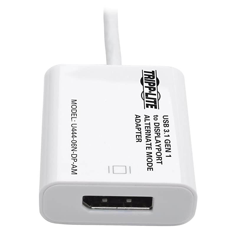 USB C to DisplayPort Video Adapter Converter 4Kx2K M/F, Thunderbolt 3 Compatible, USB-C to DP, USB Type-C, USB Type C 6in (U444-06N-DP-AM)