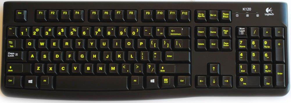 Glowing Reflective Fluorescent English US Lettering Keyboard Label