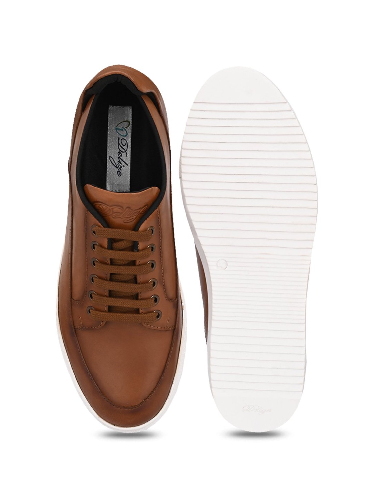 Delize Men's Tan Casual Sneakers