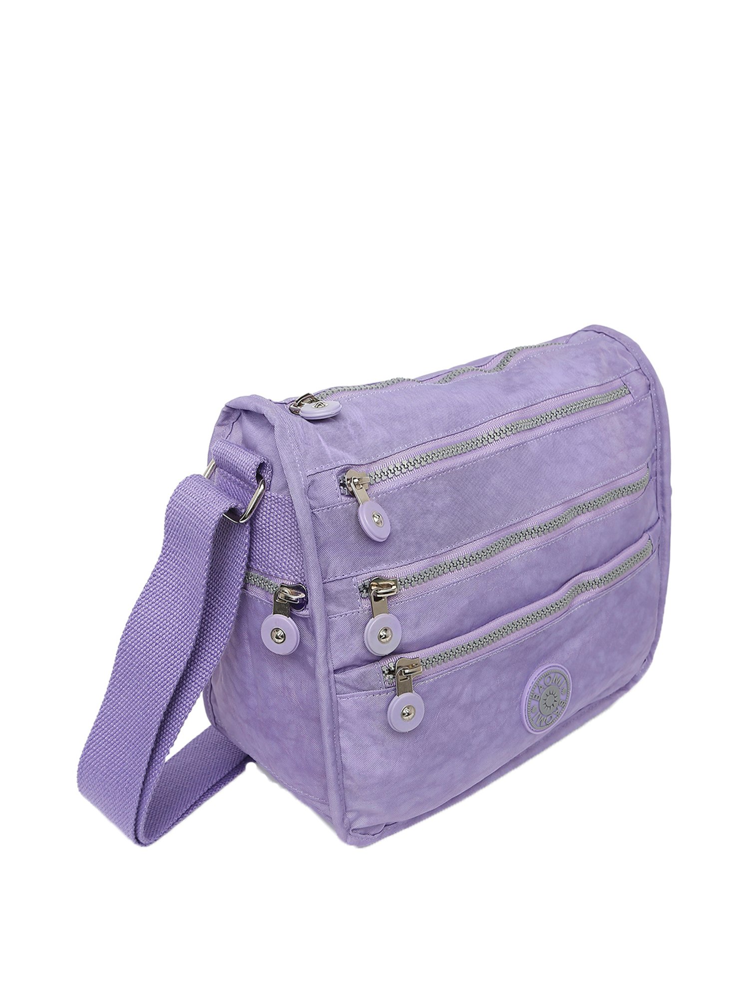 Baomi Purple Solid Medium Cross Body Bag