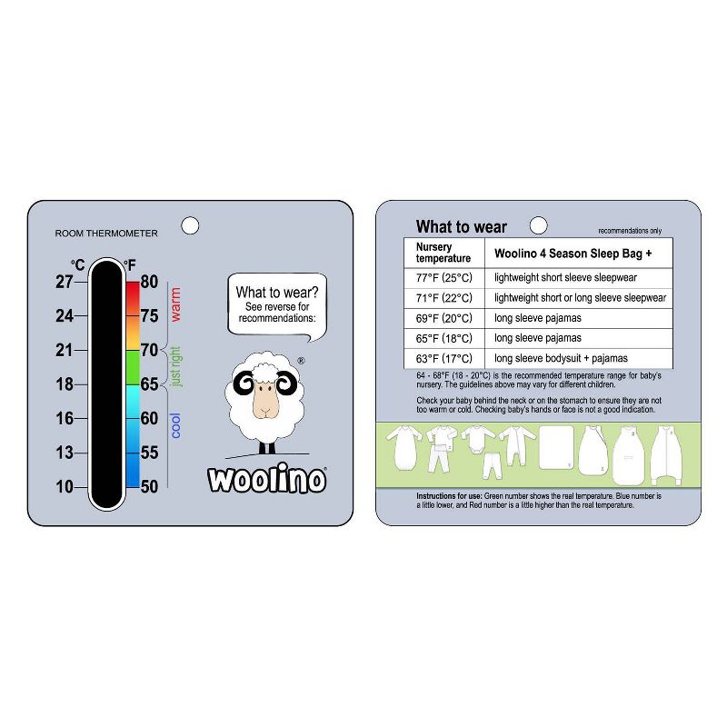 Woolino 4 Season Sleep Sack Swaddle Wrap Basic - Gray 0-6 Months