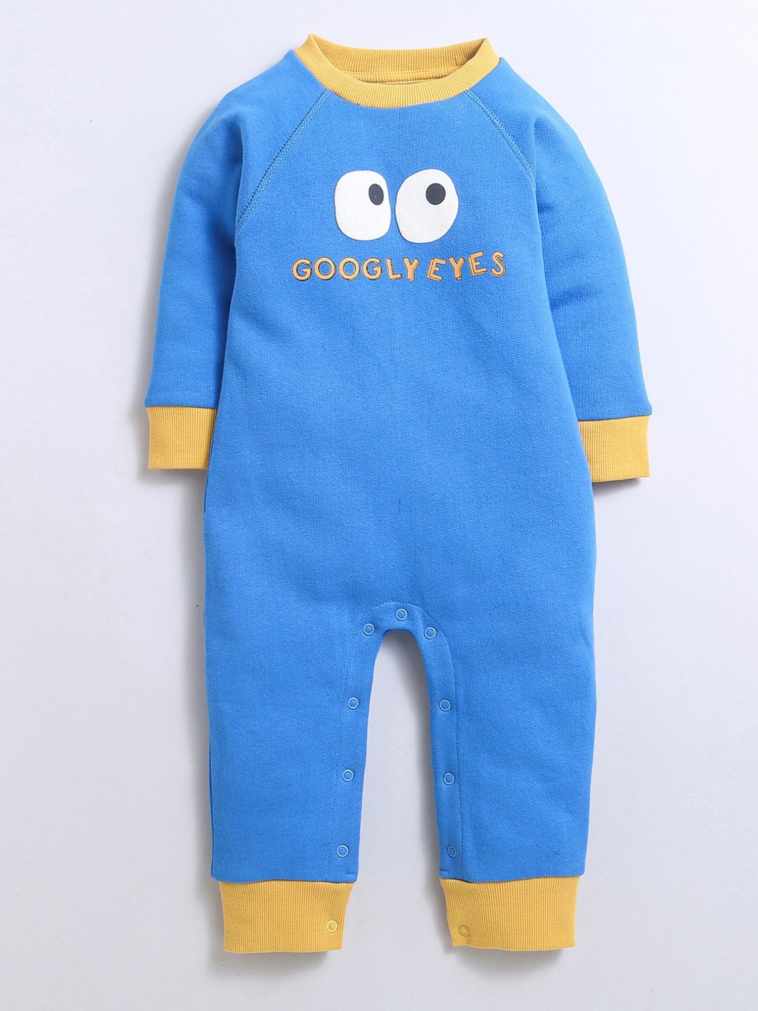 Nino Bambino Kids Blue Printed Full Sleeves Romper