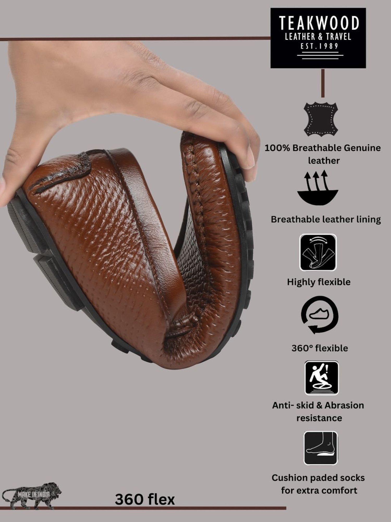 Teakwood Leathers Men's Brown Casual Loafers