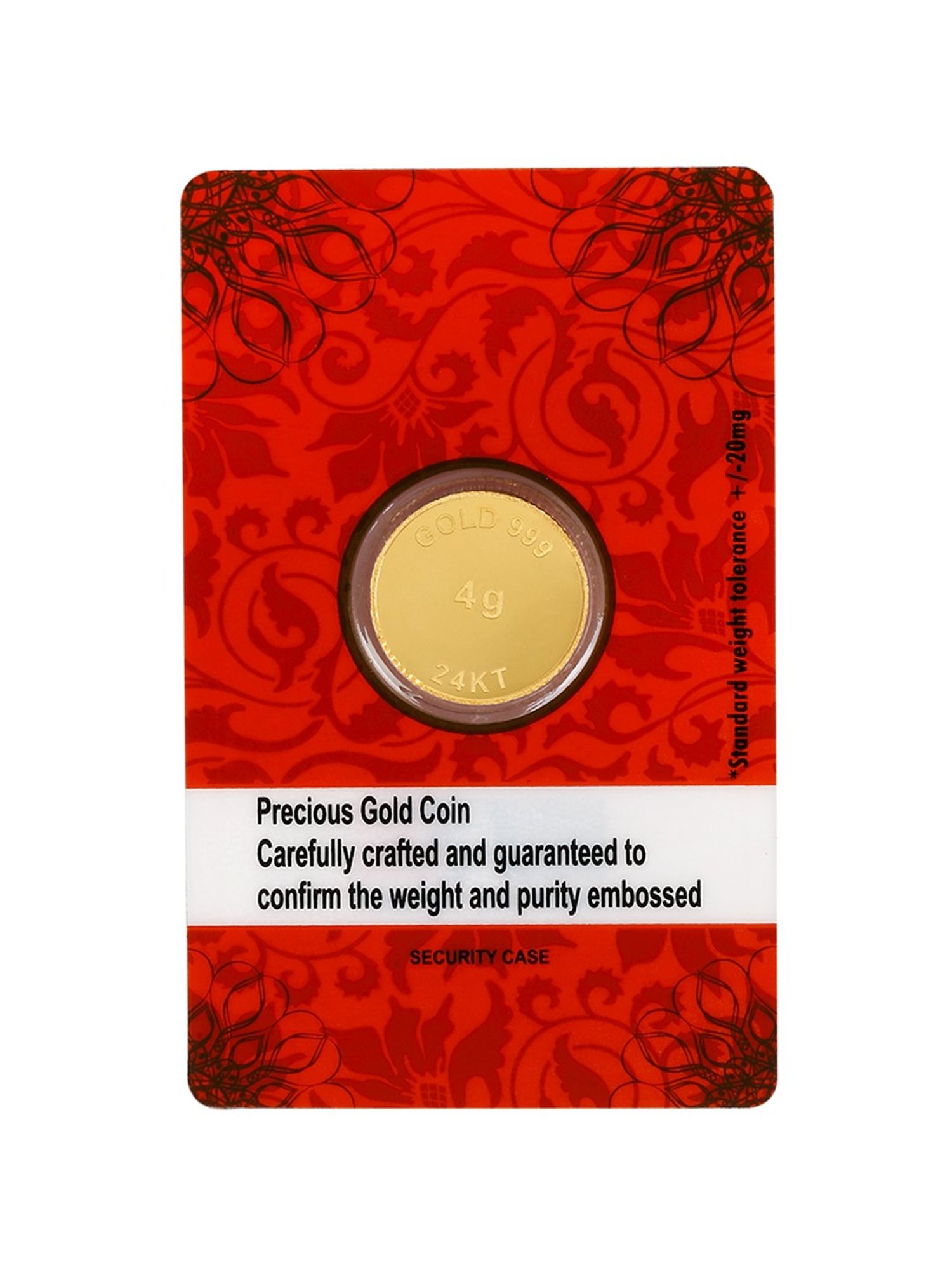 Bangalore Refinery Goddess Lakshmi 24k (999) 4gm Gold Coin