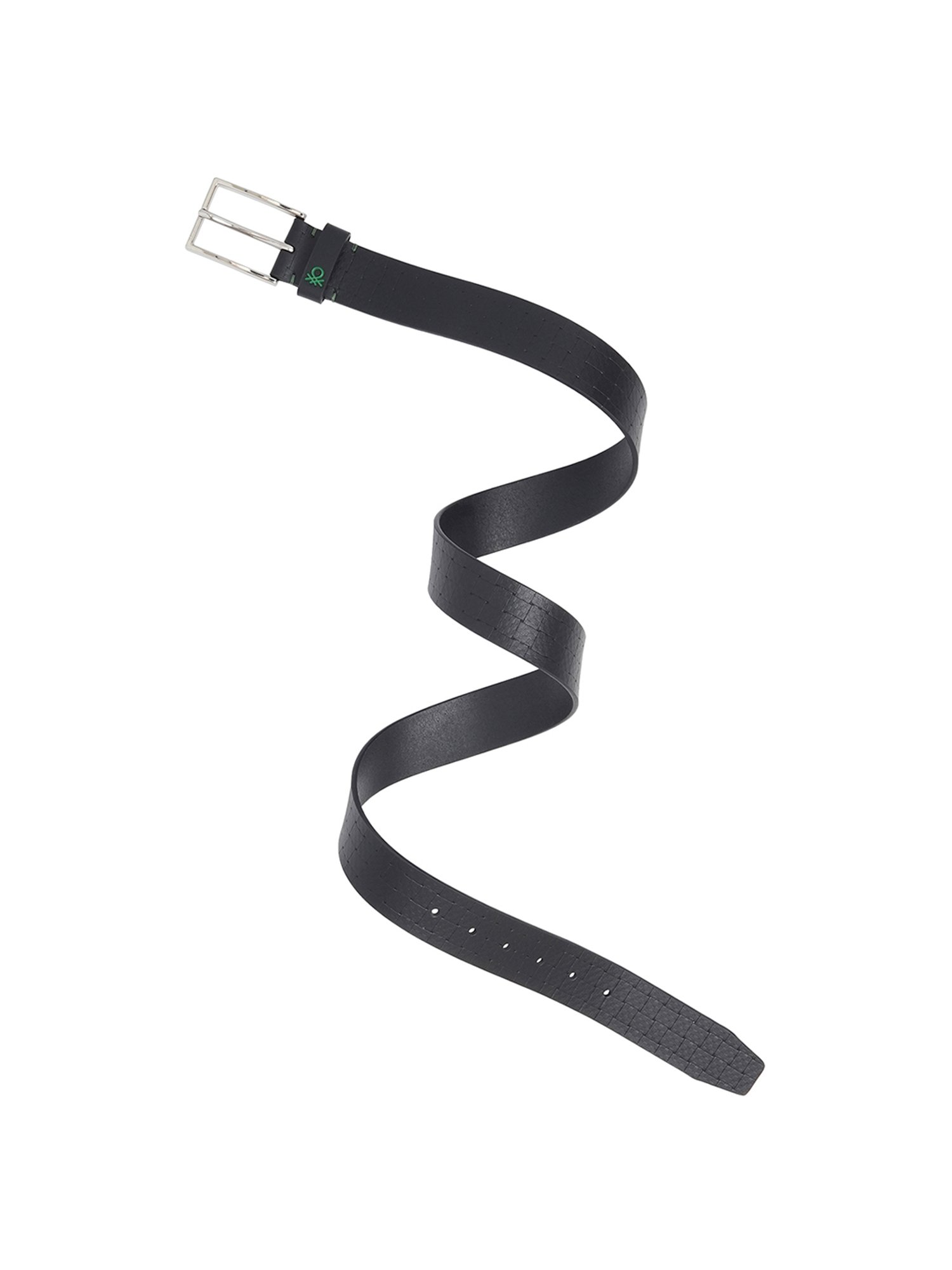 Fossil Julian Black Leather Solid Waist Belt