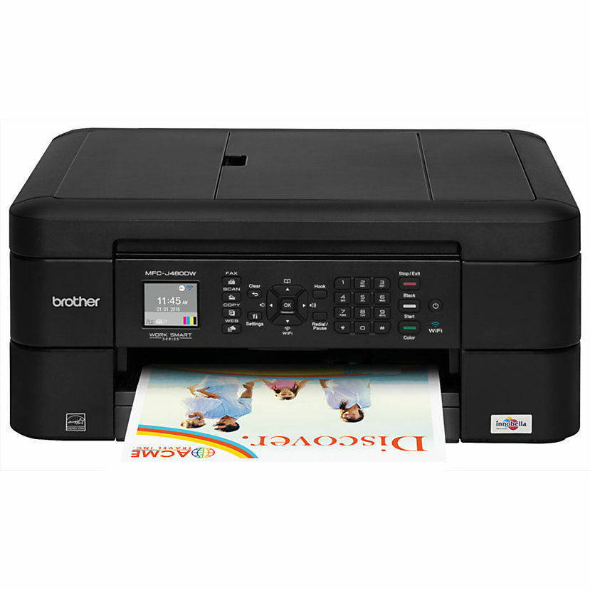 NEW Brother MFC-J480dw/J491dw Wireless Printer-Print-Copy-Scan-Fax+Included INK