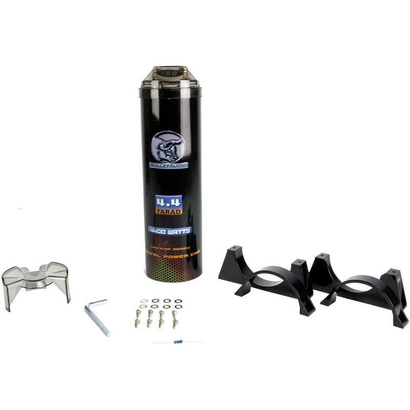 (2) BULLZ AUDIO 4400W 12V BCAP 4.4 Digital Car Power Farad Capacitors | BCAP4.4