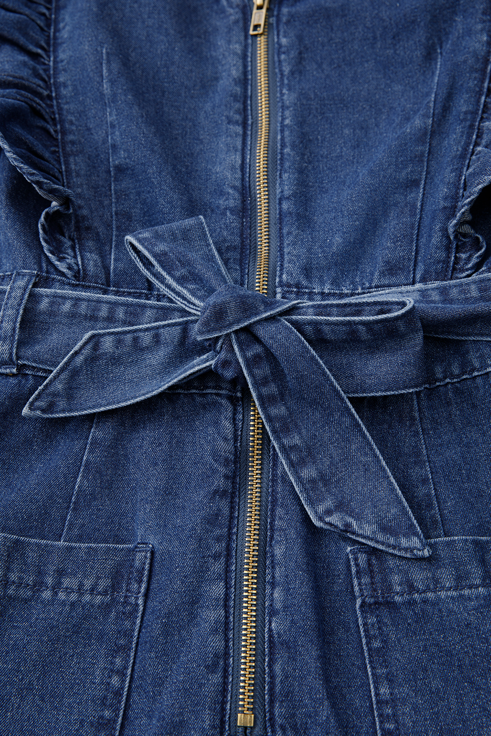 Grey Casual Spaghetti Straps Wide Leg Pocketed Jumpsuits