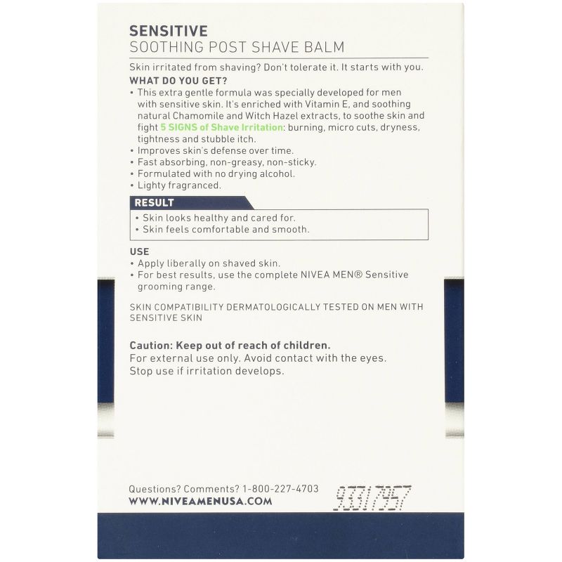 Nivea Men Sensitive Post Shave Balm - 3.3 fl oz