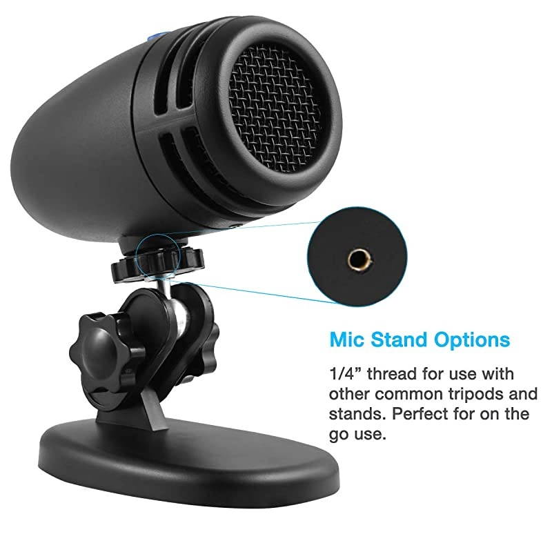 Premium USB Condenser Microphone Featuring a Cardiod Recording Pattern Compatible with PC and Mac CVL2005