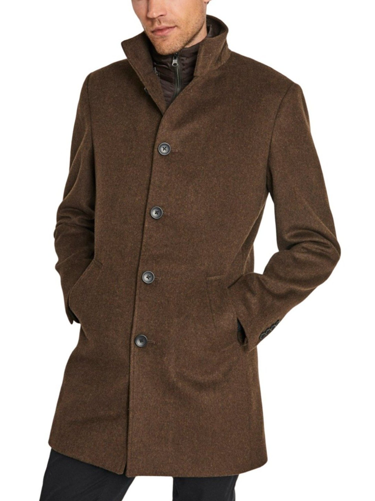 Bruun & Stengade Brown Slim Fit Coats