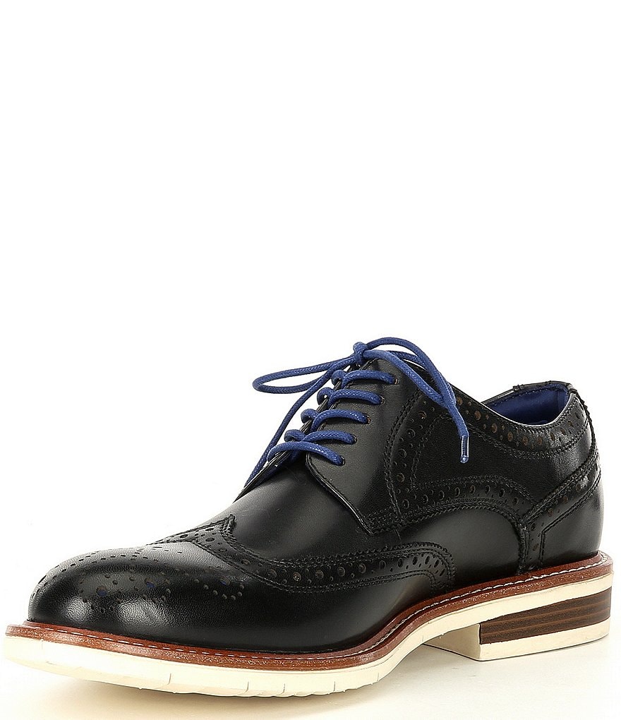 Kenneth Cole New York Men's Kieran Leather Flex Lace-Up Wingtip Toe Oxfords