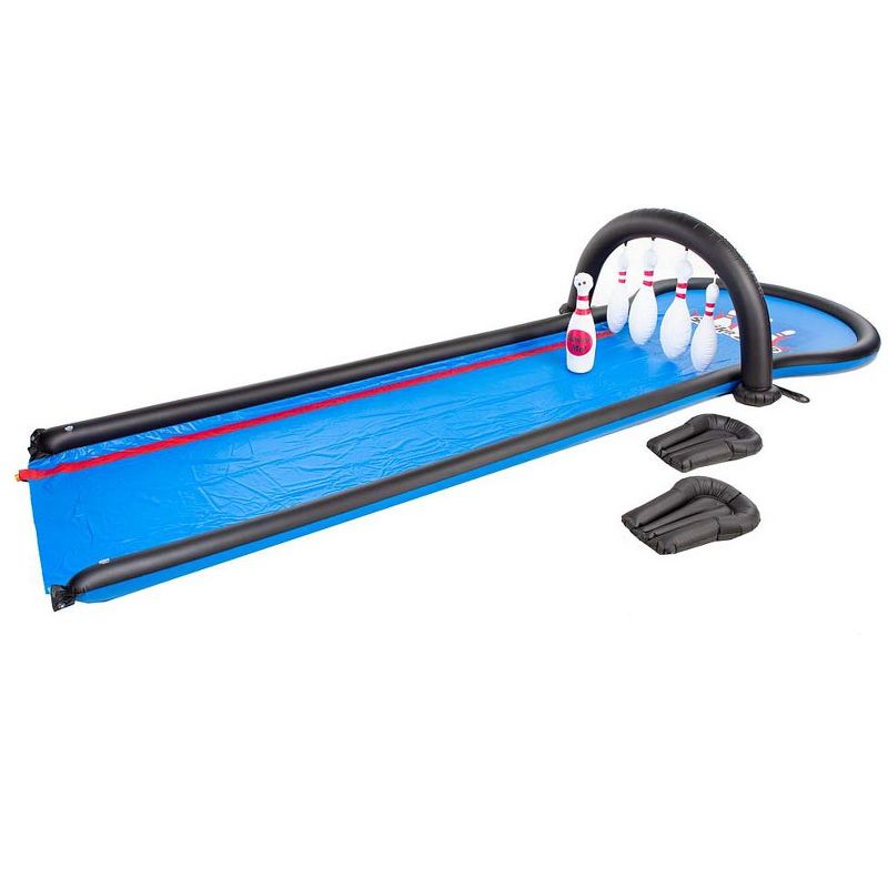 HearthSong Strike Zone 18'L Bowling Water Slide with Two Speed Boards for Outdoor Active Play
