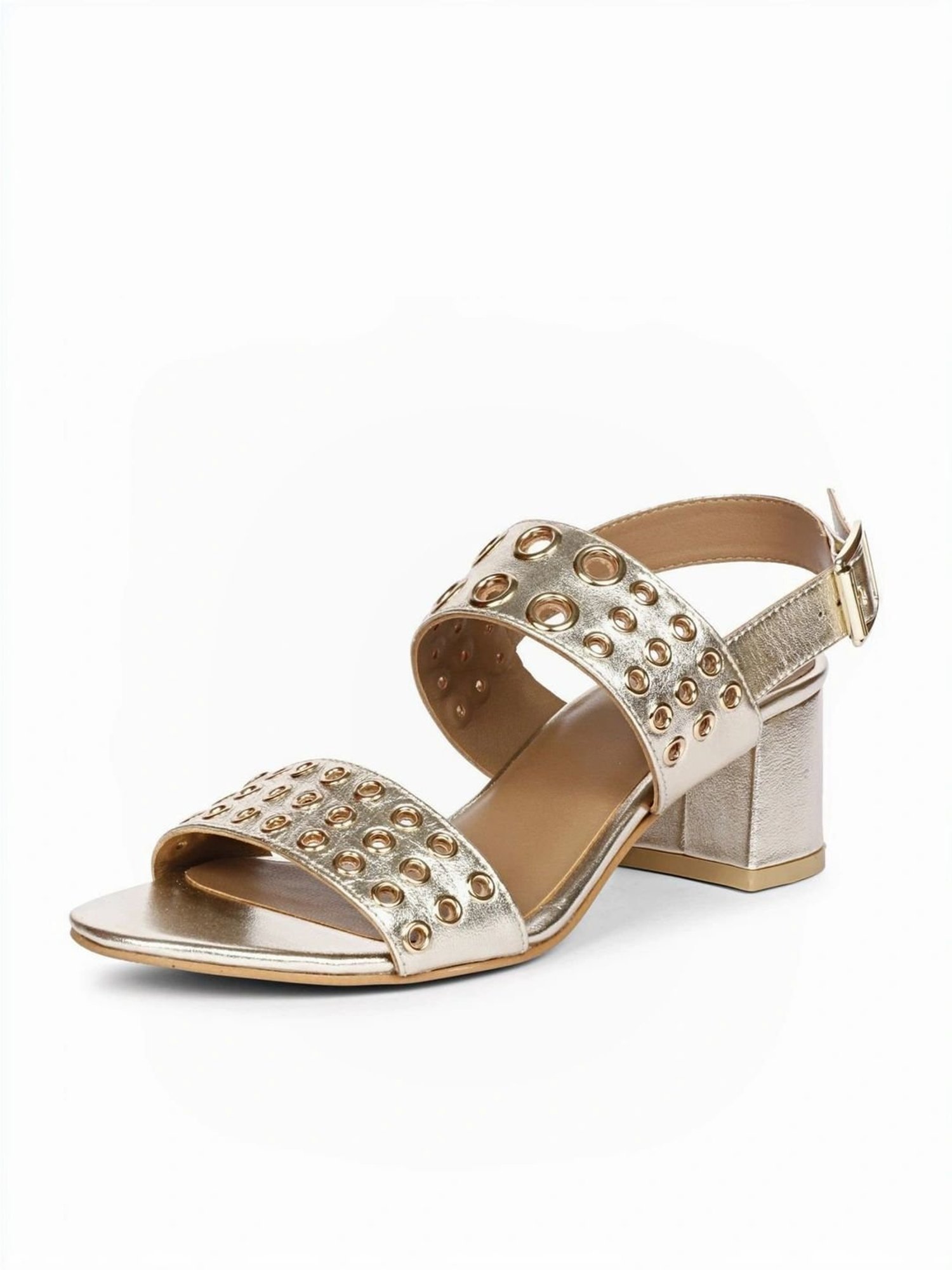 Saint G Women's Platin Metallic Back Strap Sandals