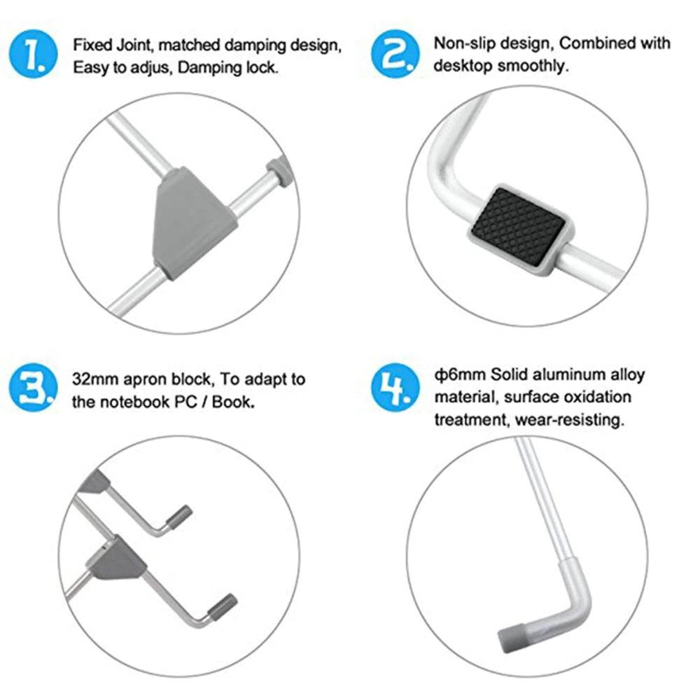 Laptop Tablet Stand Portable Folding Stand Tablet Top Anti skid Angle Height Adjustable Bracket Home Office