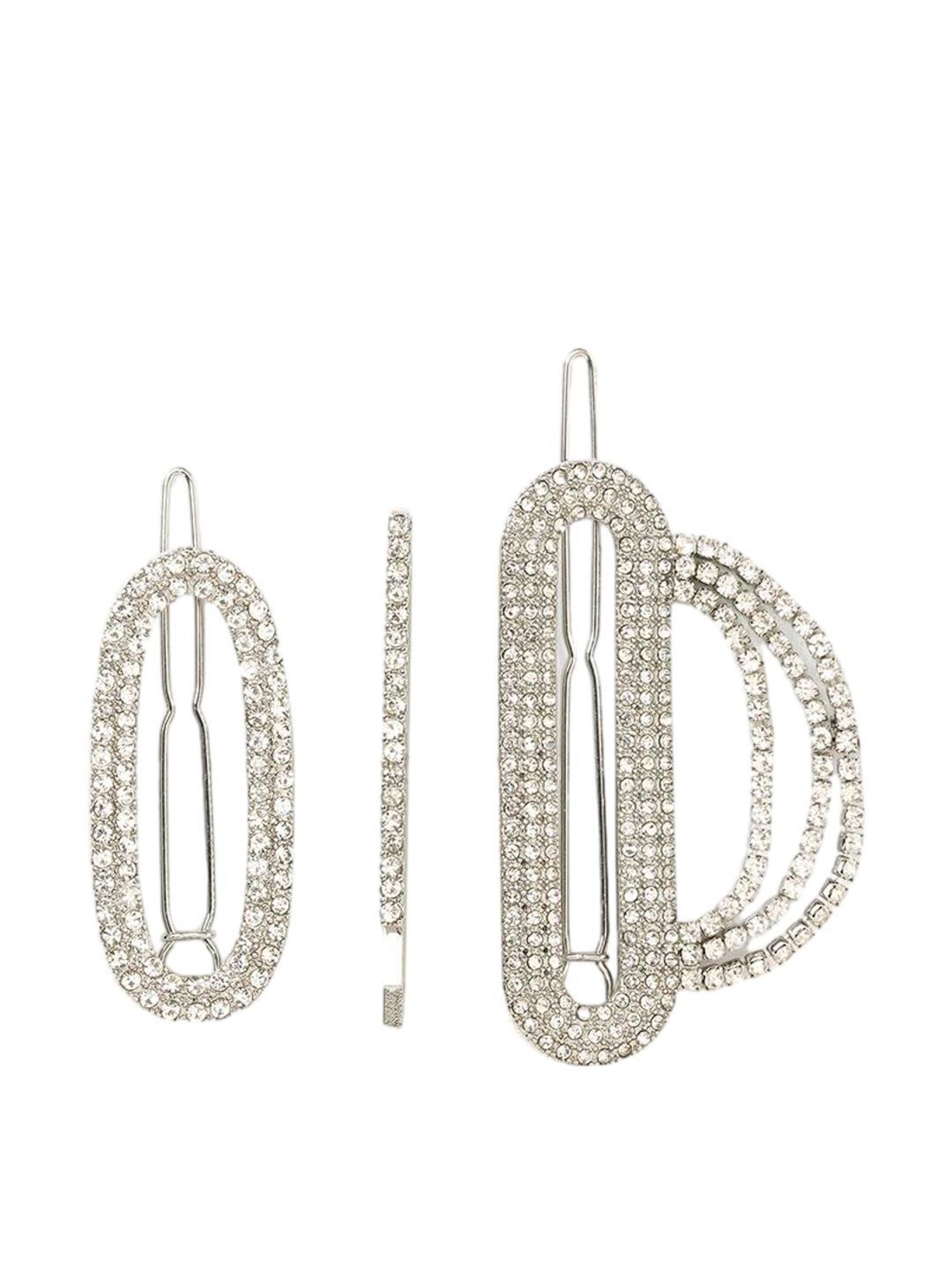 Aldo Silver Embellished Hair Pin - Pack of 3