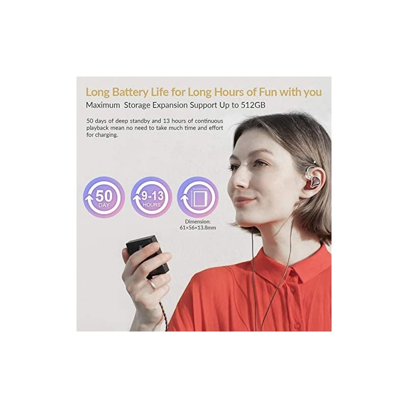 AP80 PRO MP3 Player with Bluetooth, High Resolution Lossless Music Player with LDAC/aptX/FLAC/Hi-Res Audio/FM Radio, Digital Audio Player with Full Touch Screen (Black)