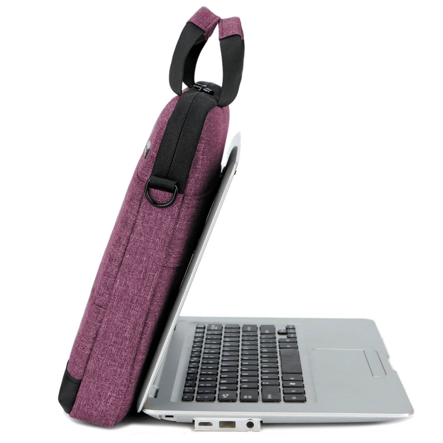 BRINCH 15.6 Inch Laptop Shoulder Bag,Classic Lightweight Slim Portable Laptop Messenger Sleeve Case for Work / Travel,Fits 15 - 15.6 Inches Laptop / Notebook / MacBook / Ultrabook Computer,Black