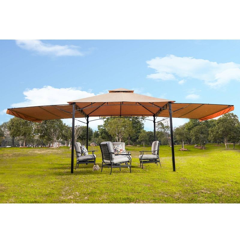 10' x 10' Patio Gazebo with Sunshades - Patio Festival