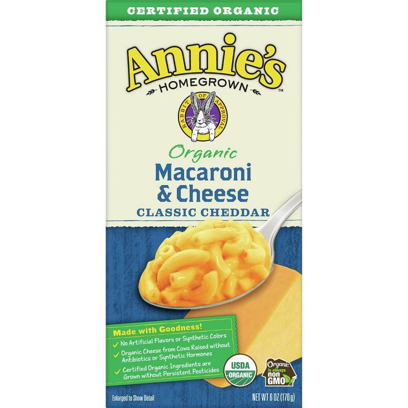Annie's Homegrown Organic Macaroni & Cheese Classic 6oz