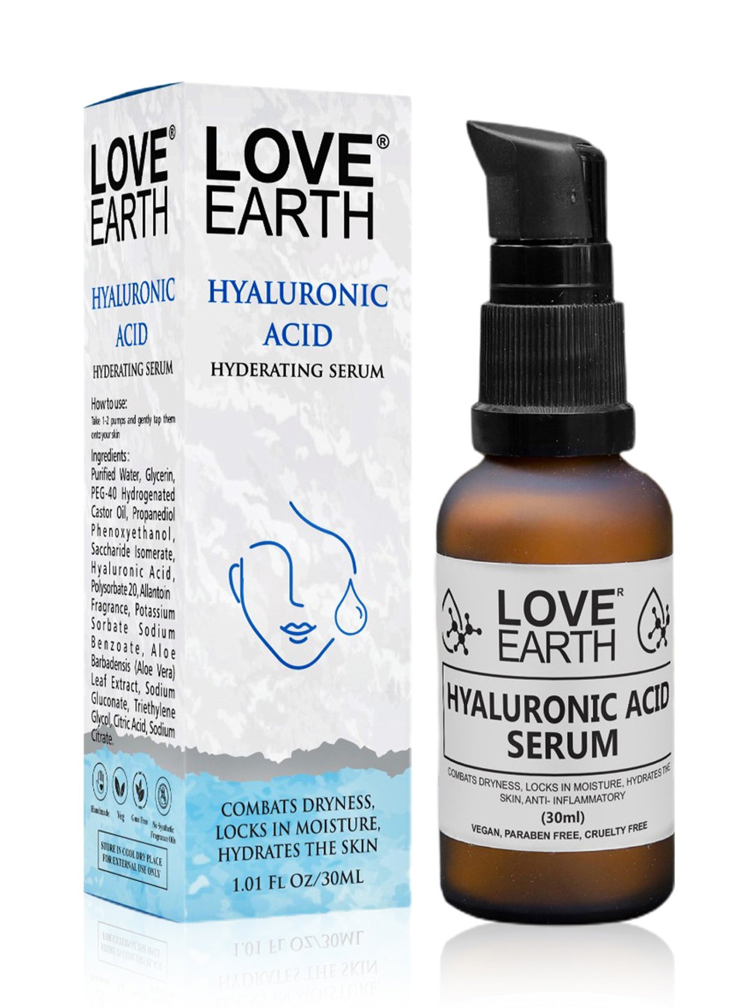 Love Earth Hyaluronic Acid Hyderating Serum - 30 ml