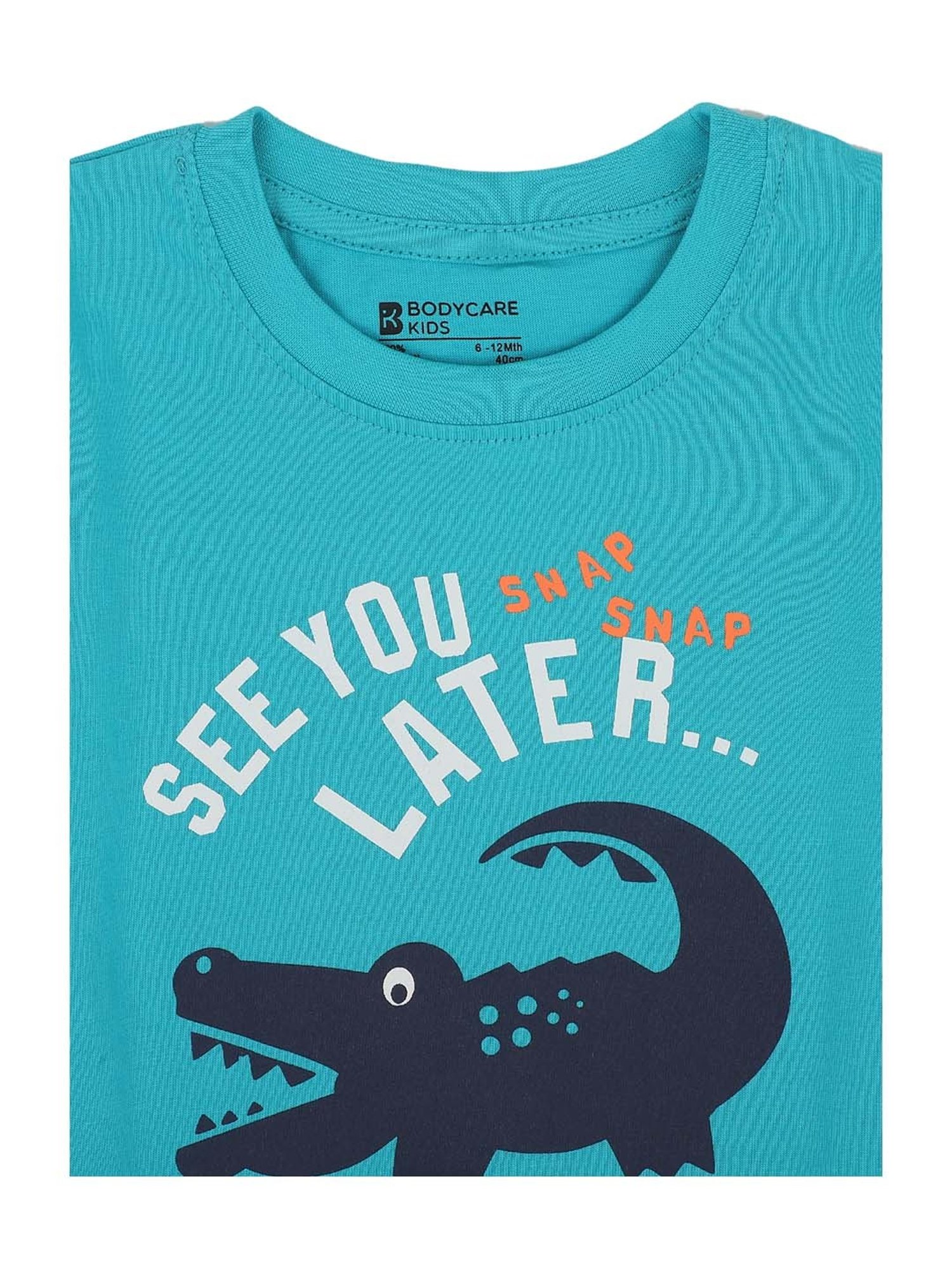 Bodycare Kids Blue & Red Cotton Printed T-Shirt (Pack of 2)