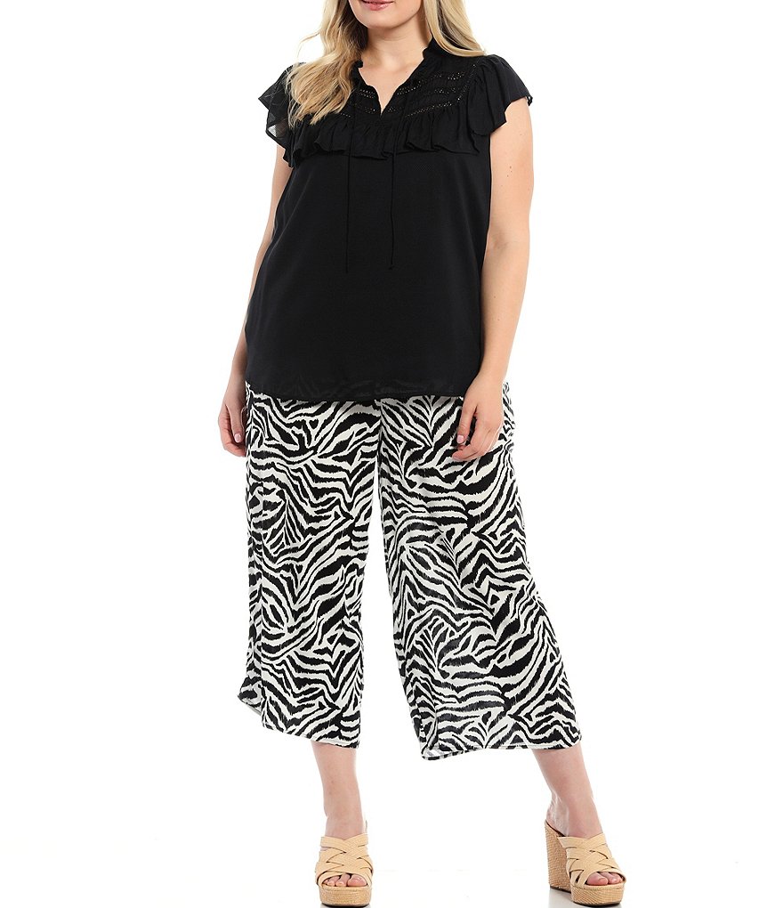 Jessica Simpson Plus Size JJ Red Dahlia Moroccan Border Print Fringe Hem Kimono Jacket