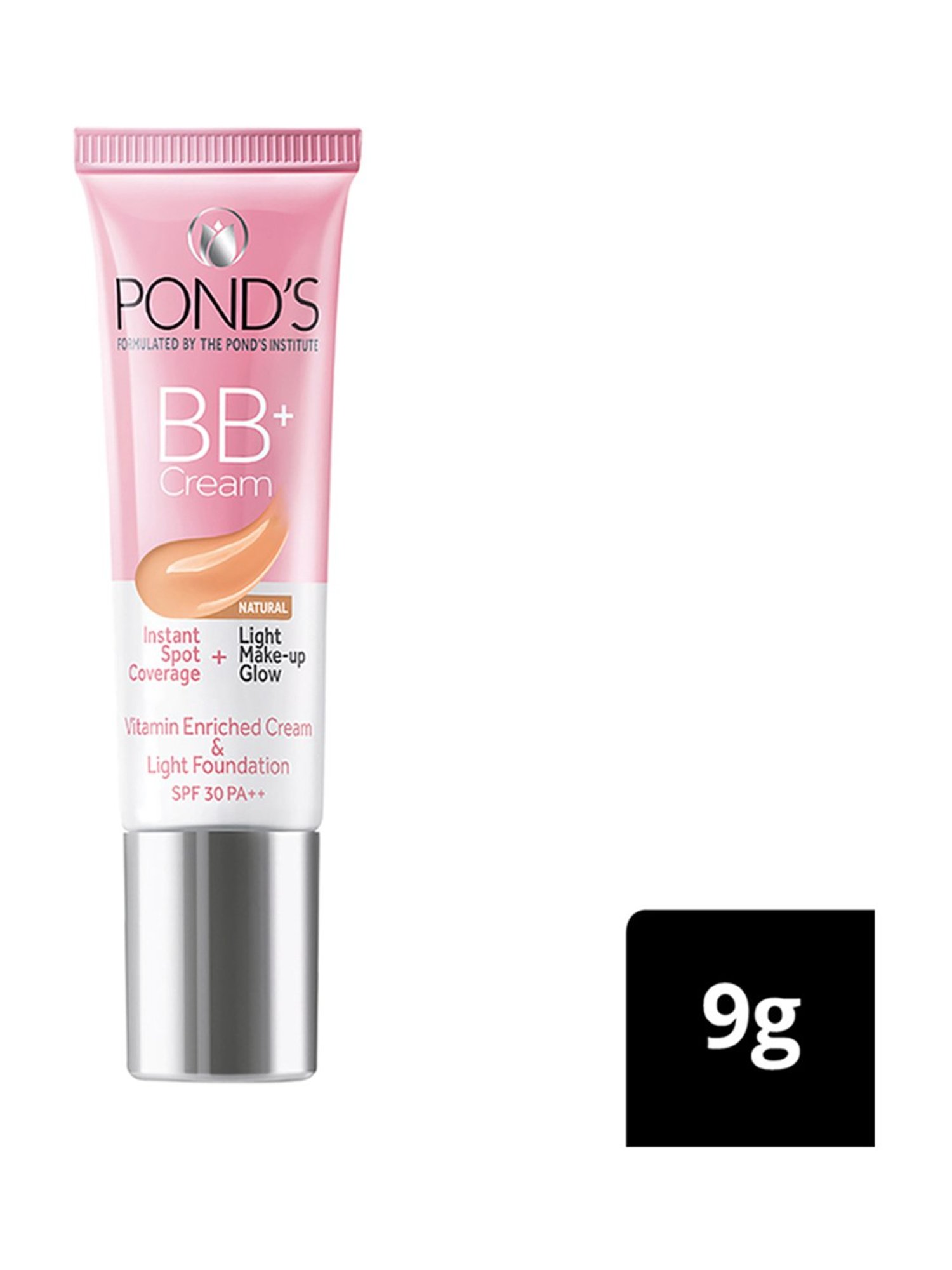 POND'S BB+ Cream Instant Spot Coverage + Light Make-Up Glow SPF 30 Natural - 9 gm