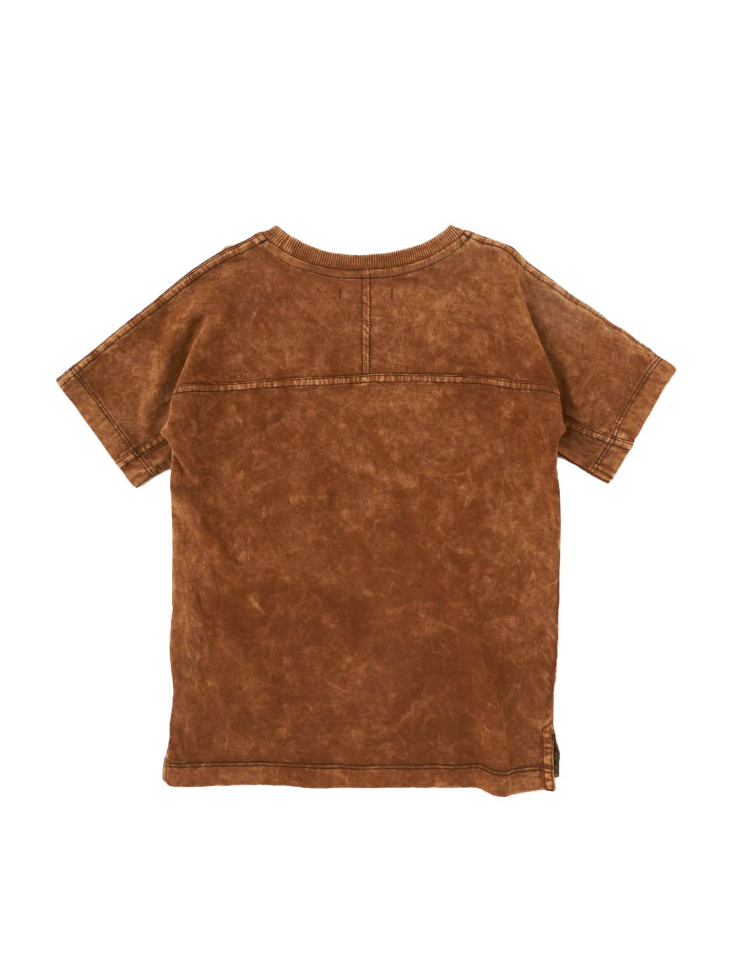 Angel & Rocket Boys Brown Solid T-Shirt