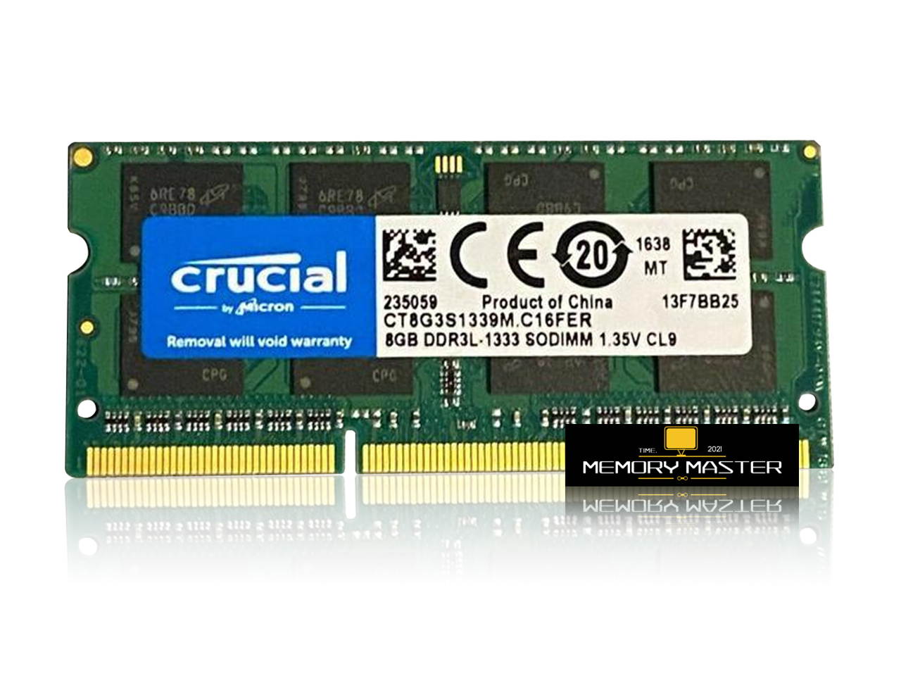 Crucial 8 GB DDR3L-1333 SODIMM PC3L-10600 CT8G3S1339M.C16FER FOR iMac Notebook/Laptop Memory