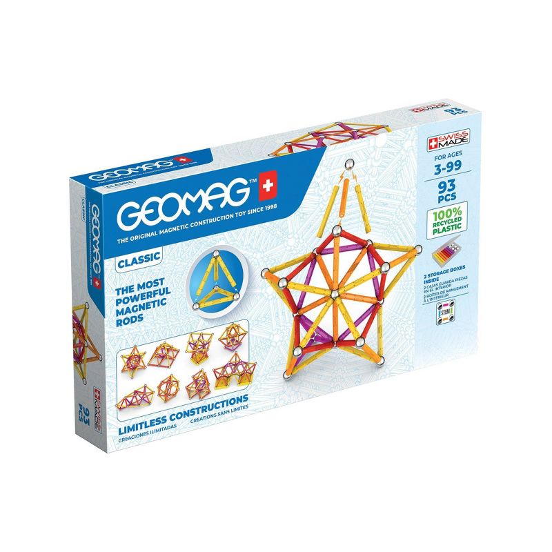 Geomag GREEN LINE Color Magnetic Building Set 93pc