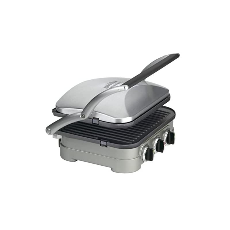 Griddler Gourmet, 5 Functions in 1 Unit: Contact Grill, Panini Press, Full Grill, Full Griddle, and Half Grill/Half Griddle