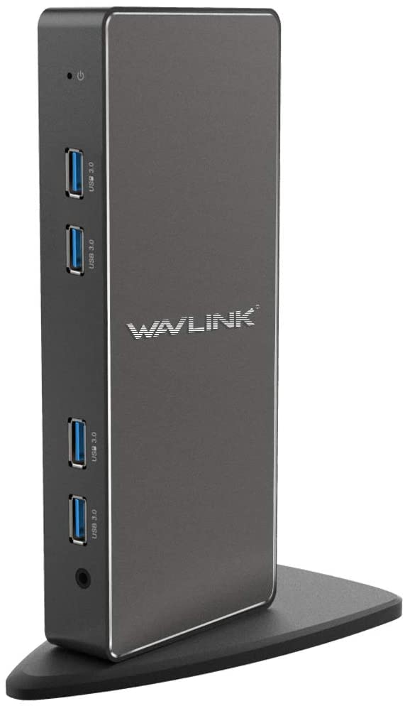 USB 3.0 Dual 2K Universal Laptop Docking Station for Windows Mac OS Andriod Linux (DVI, HDMI, Gigabit Ethernet, Audio,6 USB 3.0 Type A Ports)