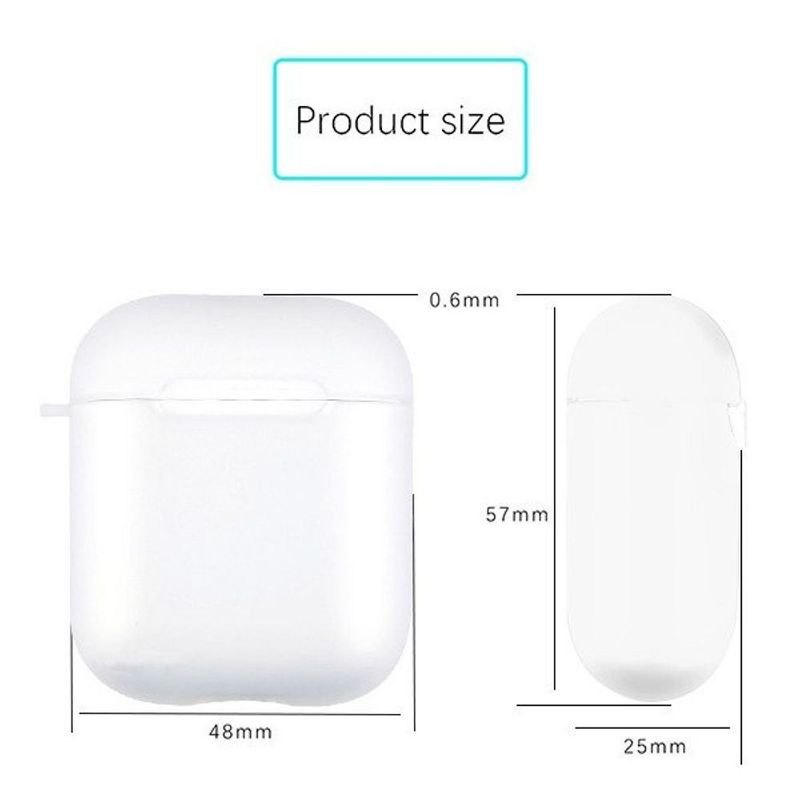 Insten Protective Case with Carabiner Clip Compatible With Apple AirPods 1/2, Clear