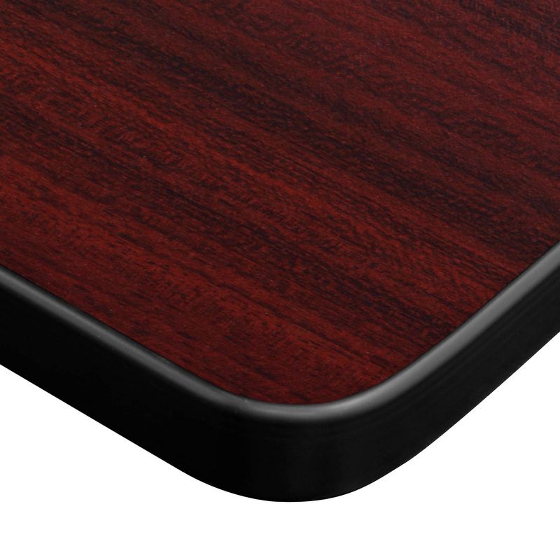 36" Via Cafe High Square X - Base Bar Height Table Mahogany/Chrome - Regency