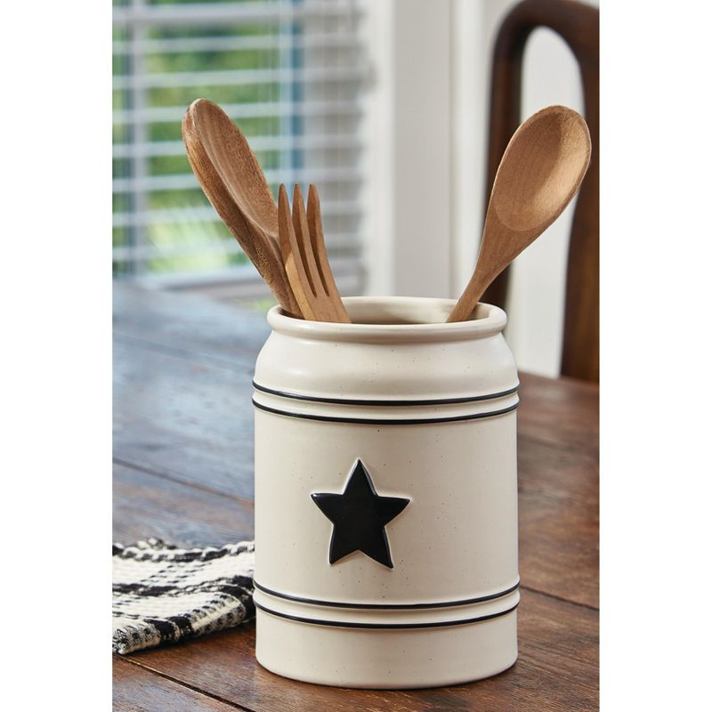 Park Designs Country Star Utensil Crock - Cream