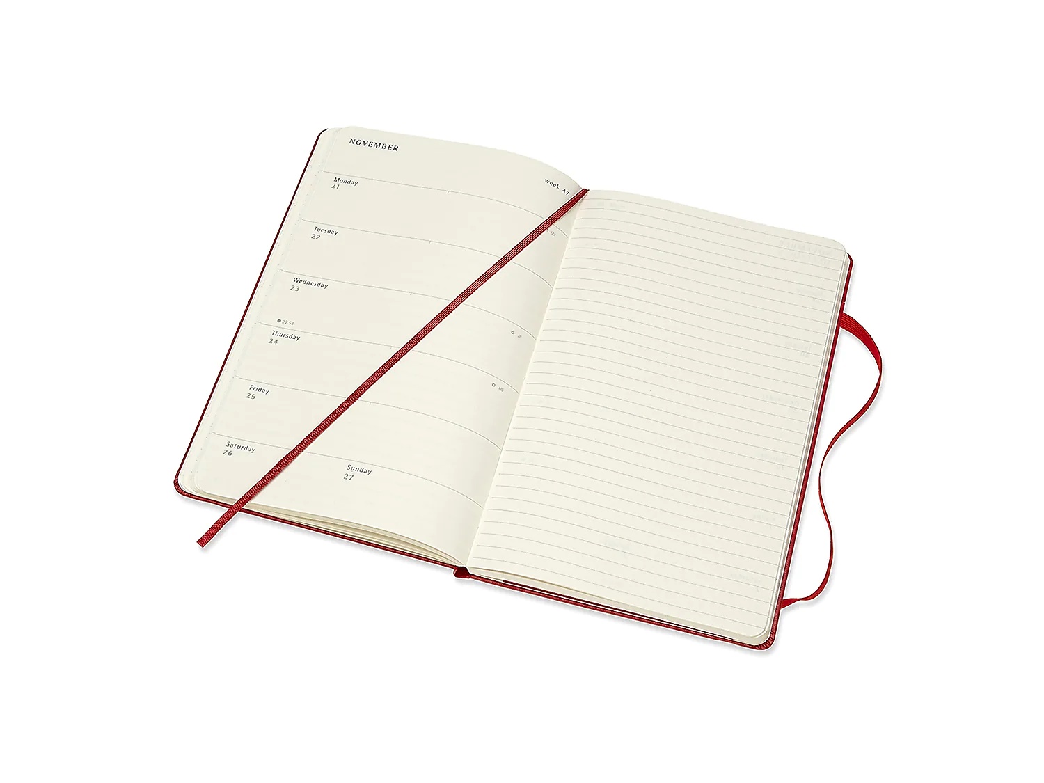 Moleskine 2021-2022 5" x 8.25" Academic Weekly Planner Scarlet Red 856255