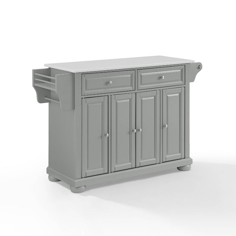 Alexandria Granite Top Kitchen Island/Cart Gray - Crosley