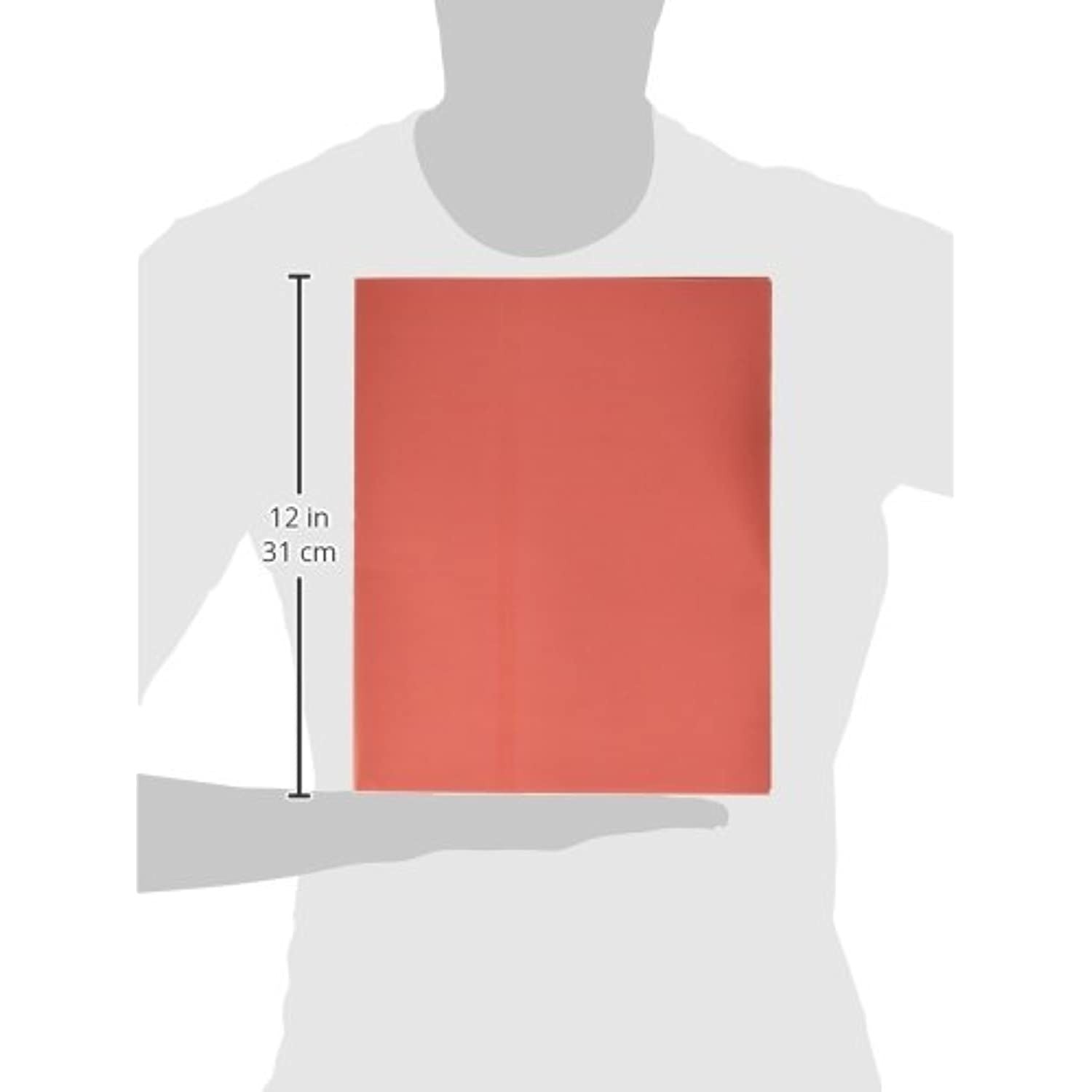 School Smart Smooth 2 Pocket Folder, Assorted Colors, Pack of 25